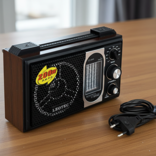 Преносимо радио Leotec LT-2008 — класически дизайн и AC/DC захранване