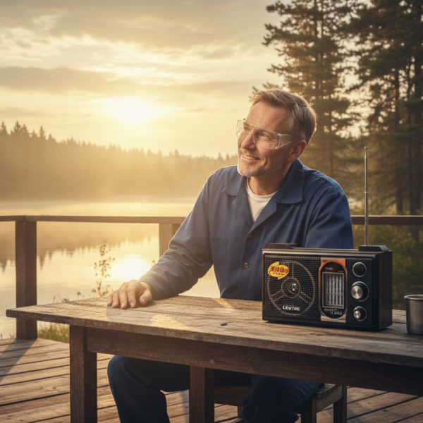 Преносимо радио Leotec LT-2008 — класически дизайн и AC/DC захранване 2