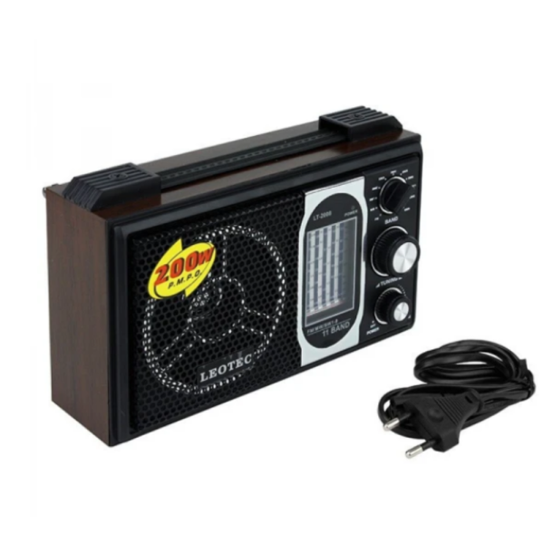 Преносимо радио Leotec LT-2008 — класически дизайн и AC/DC захранване