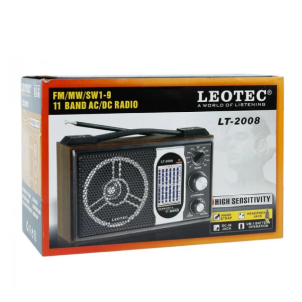 Преносимо радио Leotec LT-2008 — класически дизайн и AC/DC захранване