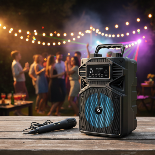 Караоке тонколона с Bluetooth KTS-1513 4“ и микрофон 1