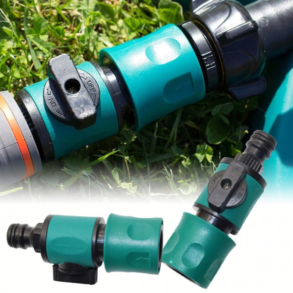 Бърз конектор за градински маркуч с нипел за вентил 1