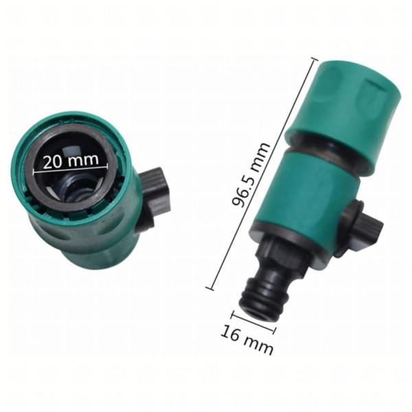 Бърз конектор за градински маркуч с нипел за вентил