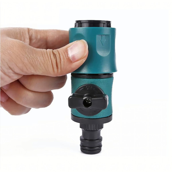 Бърз конектор за градински маркуч с нипел за вентил