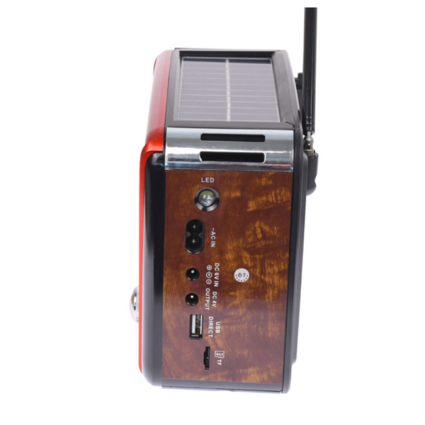 Преносимо ретро радио Golon с Bluetooth и соларен панел - мощен звук и дълъг живот на батерията 5