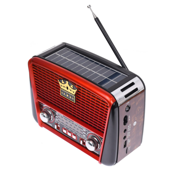 Преносимо ретро радио Golon с Bluetooth и соларен панел - мощен звук и дълъг живот на батерията 6