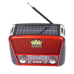 Преносимо ретро радио Golon с Bluetooth и соларен панел - мощен звук и дълъг живот на батерията