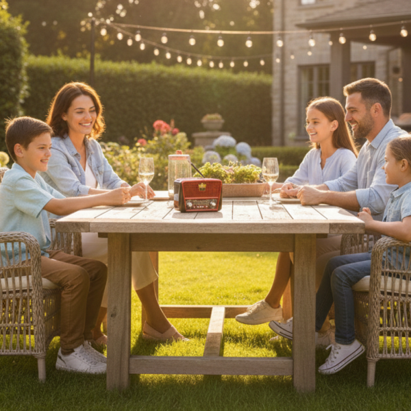 Преносимо ретро радио Golon с Bluetooth и соларен панел - мощен звук и дълъг живот на батерията