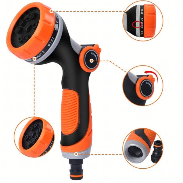 Регулируем пистолет за пръскачка за градински маркуч 15