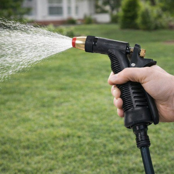 Регулируем пистолет за поливане с градински маркуч