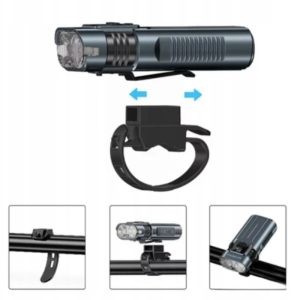 Мощен Led фар за велосипед и фенер 2в1 BL-SM-220 - сигурно и мощно каране 5