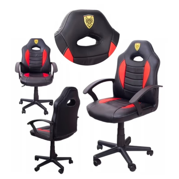 Детски геймърски офис стол – Спортен дизайн, ергономичен и регулируем 10