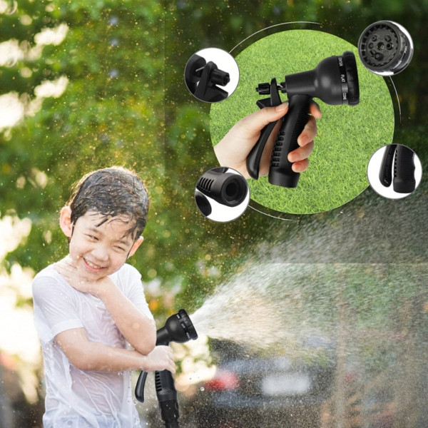 Гъвкав разтеглив градински маркуч 30м – Пълен комплект с пистолет (7 функции) и конектори