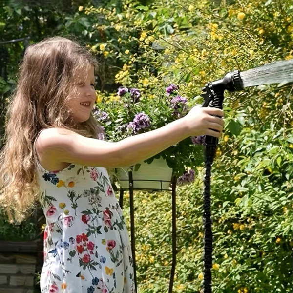 Гъвкав разтеглив градински маркуч 30м – Пълен комплект с пистолет (7 функции) и конектори