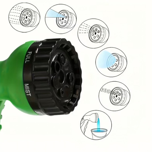 Мултифункционален градински пистолет за поливане – 6 режима на работа, ергономичен дизайн