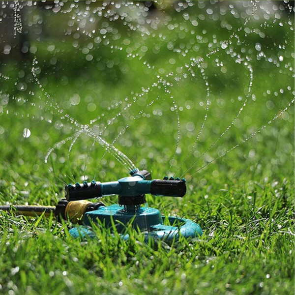 Автоматична градинска пръскачка с 3 регулируеми рамена и 12 дюзи, 360° 2