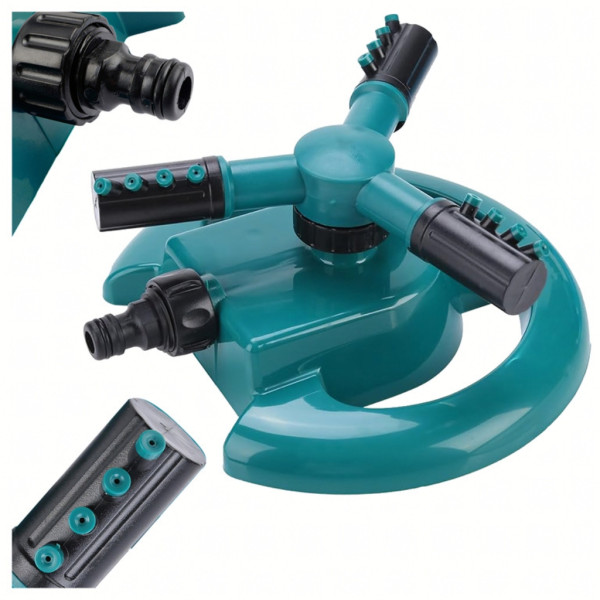 Автоматична градинска пръскачка с 3 регулируеми рамена и 12 дюзи, 360° 9