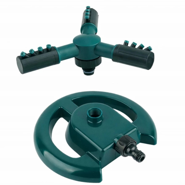 Автоматична градинска пръскачка с 3 регулируеми рамена и 12 дюзи, 360°