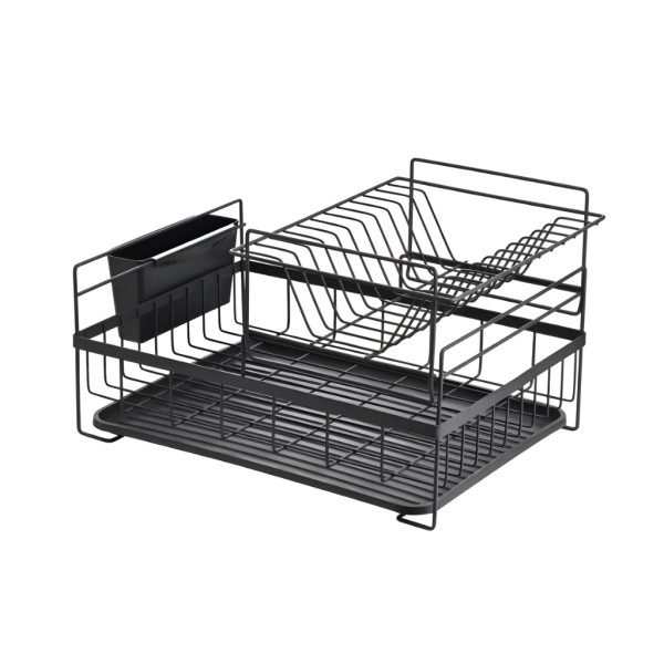 Сушилник за съдове Rosberg R53000P, 2 нива, поставка за прибори и чинии