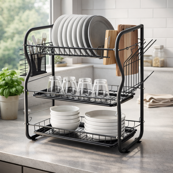 Сушилник за съдове Rosberg R53000O, 3 нива, 43x24x45 см 1