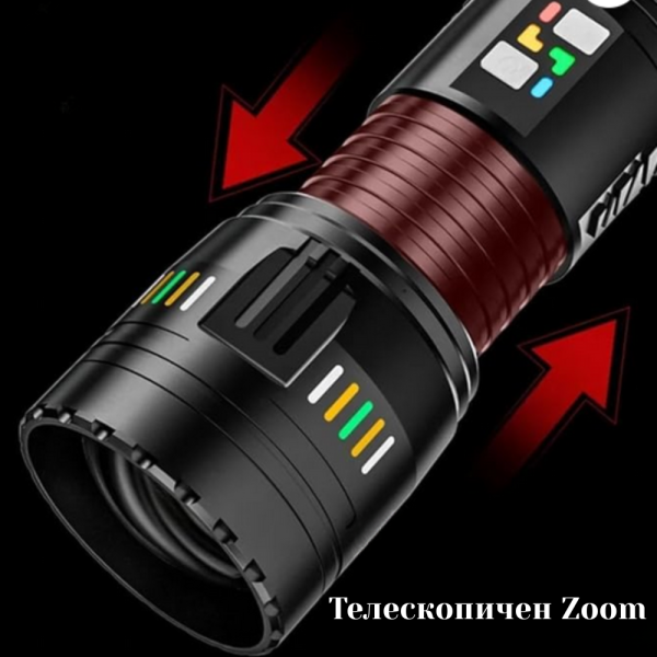 Фенер COBA CB-W518 с LED акумулаторна батерия и обхват 3 км