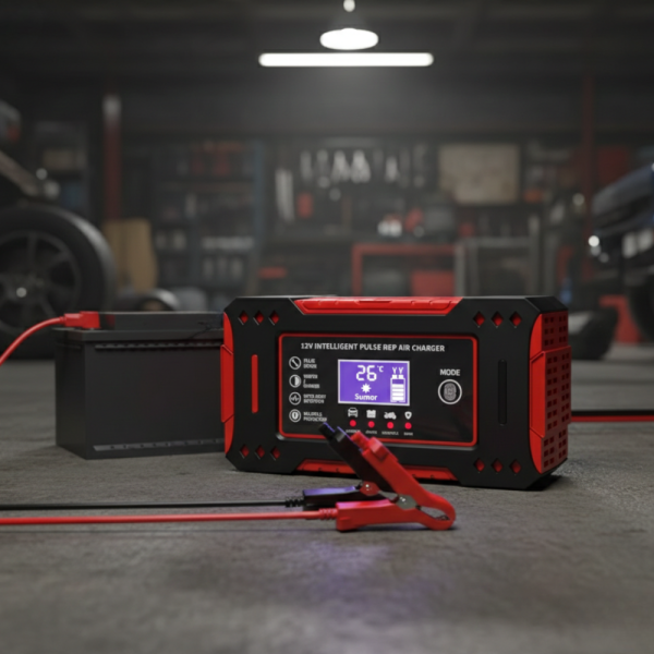 Интелигентно зарядно за акумулатор с дисплей 12V 6A импулсно