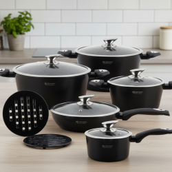 Комплект от 12 части - тенджери, тиган и подложки Edenberg EB-5613