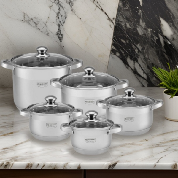 Комплект 10 части Edenberg EB-4009 от неръждаема стомана - равномерно и бързо готвене 3