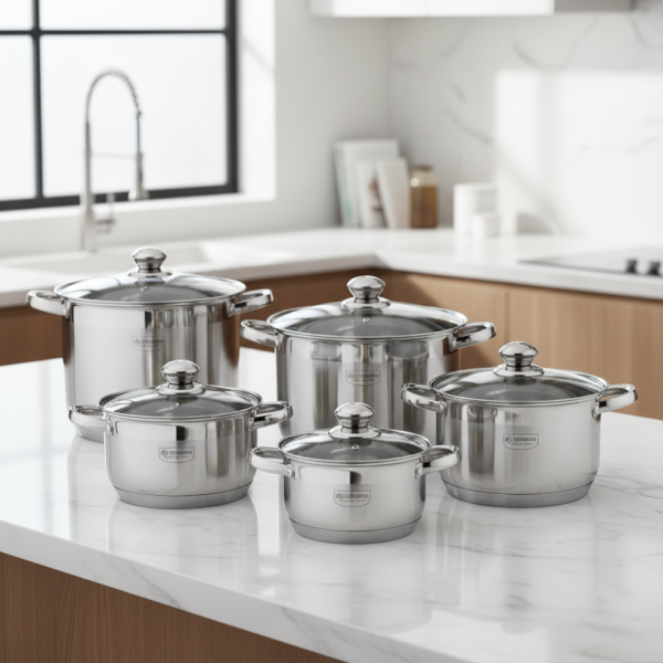 Комплект 10 части Edenberg EB-4009 от неръждаема стомана - равномерно и бързо готвене