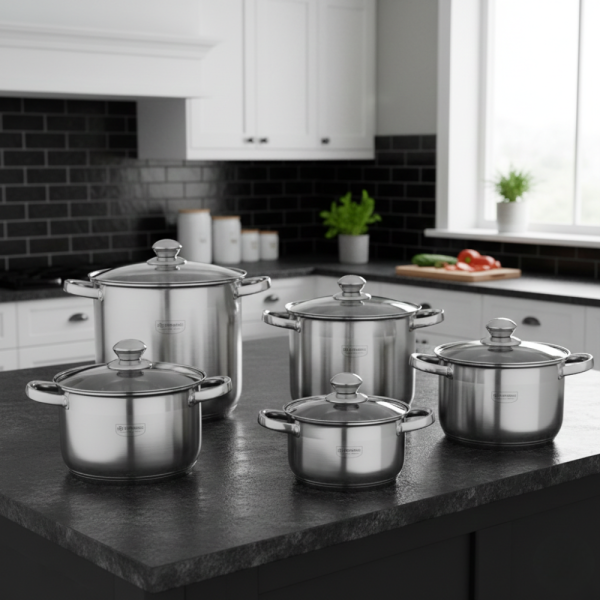 Комплект 10 части Edenberg EB-4009 от неръждаема стомана - равномерно и бързо готвене 1