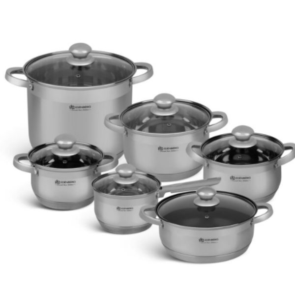 Комплект съдове за готвене EDENBERG EB-4010 - сет от 12 части с многослойно дъно
