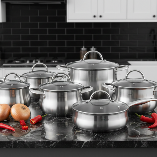 Комплект EDENBERG EB-2420M от 12части - неръждаема стомана с многослойно дъно за бързо и равномерно готвене 2