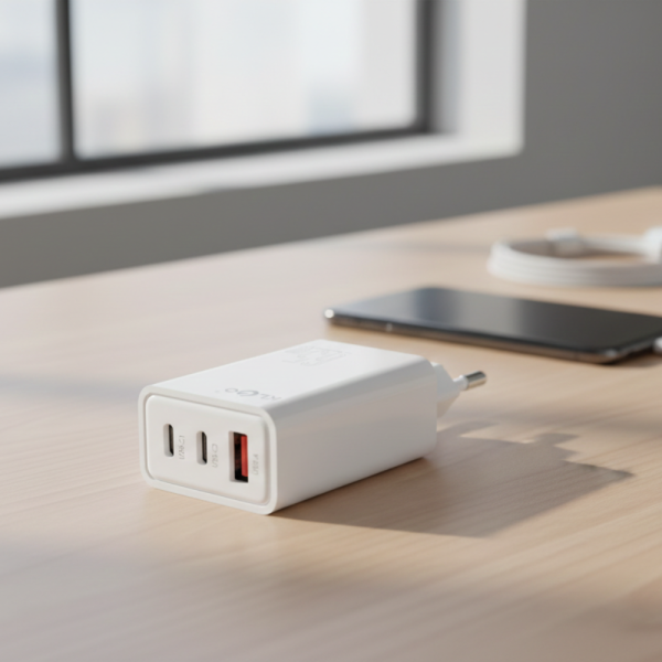 Адаптер - Зарядно устройство KL GO PD71 65W, бързо зареждане, 5 порта