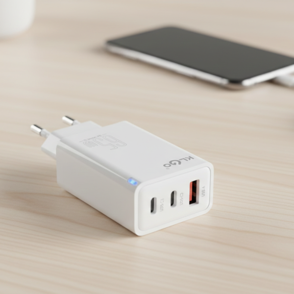 Адаптер - Зарядно устройство KL GO PD71 65W, бързо зареждане, 5 порта 3