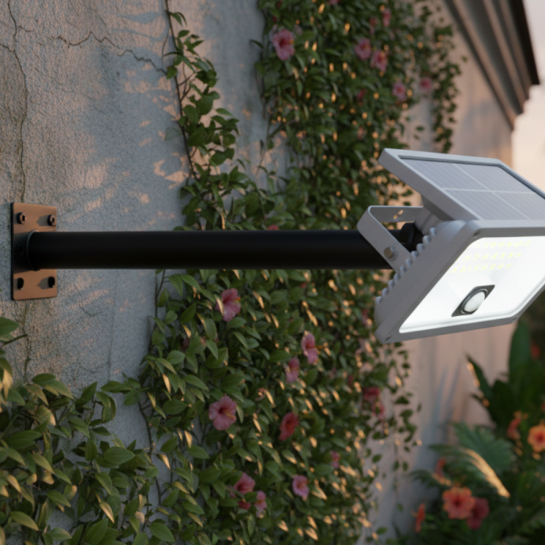 Стойка за соларно осветително тяло Φ48 × 50 см – здрава стоманена стойка за монтаж