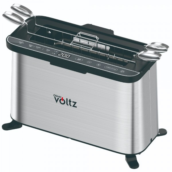 Мултифункционален уред за готвене 4 в 1, Oliver Voltz, 1700W, Тостер, Грил/Парти грил, Фурна, BBQ 6