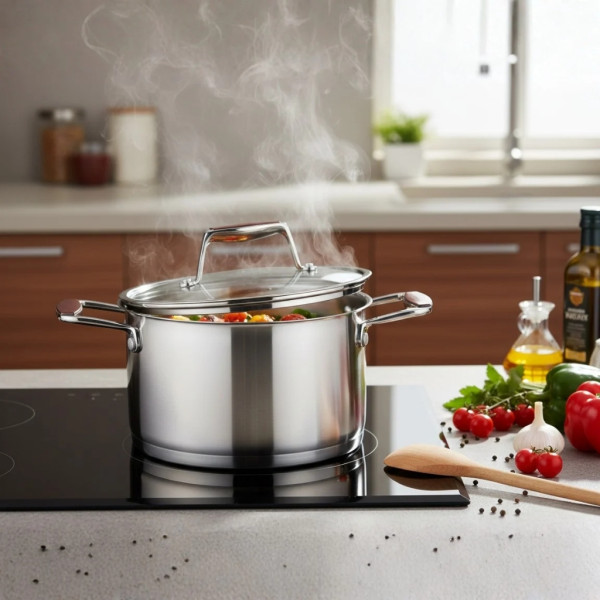 Тенджера Oliver Voltz OV51210P18/OV51210P20/OV51210P22, Berlin Premium Collection, Неръждаема стомана 18/10, Индукция 1