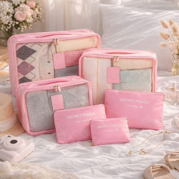 Комплект органайзер за багаж с 6 чанти за подреден и лесен транспорт 3