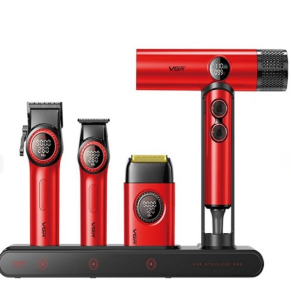 Професионален комплект машинки за подстригване VGR Stepless 4 в 1 7