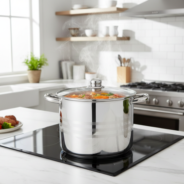 Тенджера Edenberg от неръждаема стомана и многослойно дъно за бързо и равномерно готвене 5