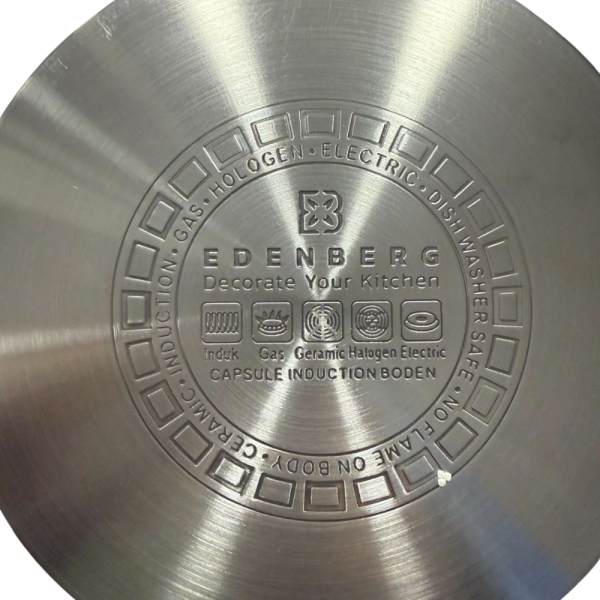 Тенджера Edenberg от неръждаема стомана и многослойно дъно за бързо и равномерно готвене