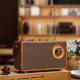Bluetooth радио колонка AS23, 5W, 1500mAh, Кафява в ретро стил с кожена дръжка 5