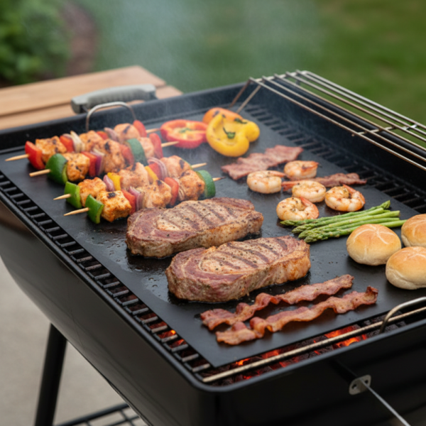 Незалепващи тефлонови подложки за барбекю от фибростъкло 5 броя TV746 1