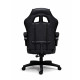 Премиум геймърски стол с масажна функция, поставка за крака и ергономична метална рамка, PU кожа, Черен 7