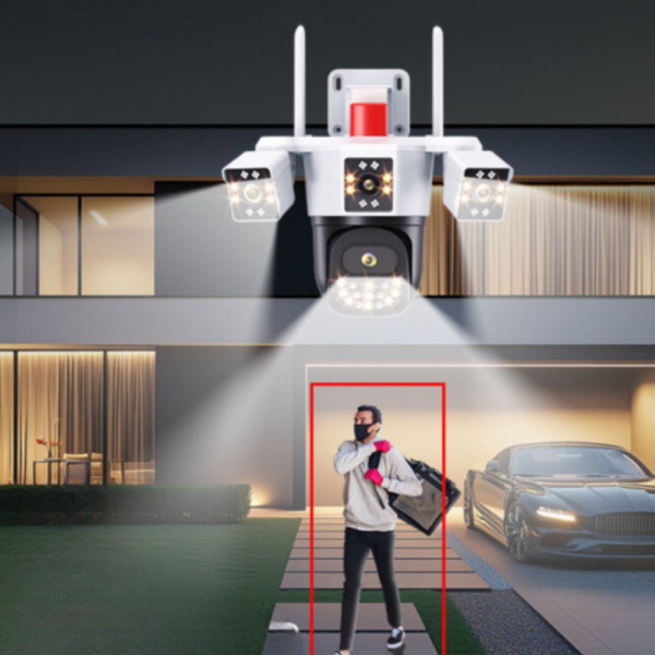 Безжична 4G WiFi камера за наблюдение с триекранен монитор,водоустойчива IP20