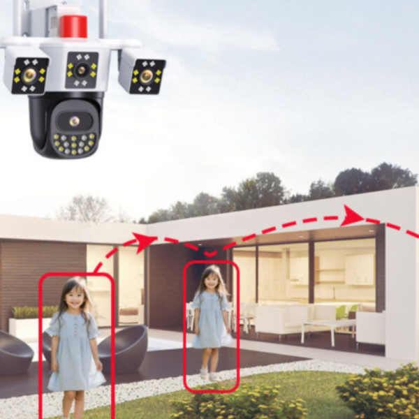 Безжична 4G WiFi камера за наблюдение с триекранен монитор,водоустойчива IP20