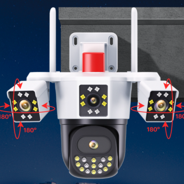 Безжична 4G WiFi камера за наблюдение с триекранен монитор,водоустойчива IP20 5