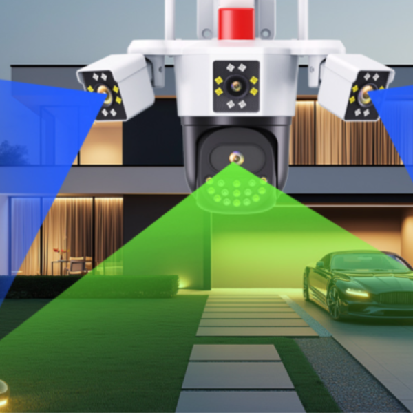 Безжична 4G WiFi камера за наблюдение с триекранен монитор,водоустойчива IP20