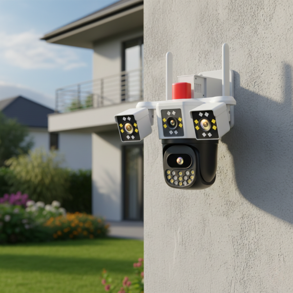 Безжична 4G WiFi камера за наблюдение с триекранен монитор,водоустойчива IP20 1