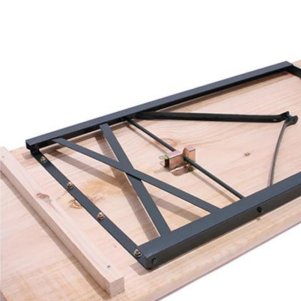 Сгъваем комплект градинска маса с 2 пейки - От чамово дърво, с отвор за чадър